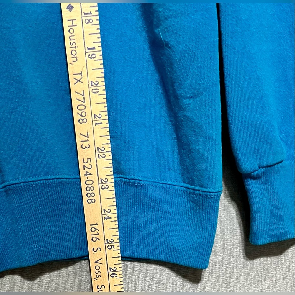Hanes Blue Turquoise Single Stitch Crewneck Sweater Classic Size Large Vintage - Picture 5 of 6